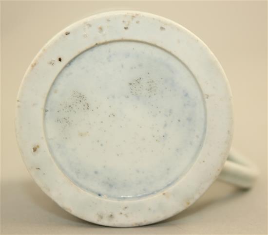 A Worcester Fence pattern cylindrical coffee can, c.1760, 5.9cm